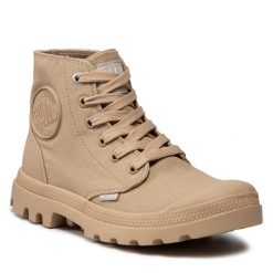 Trapery Palladium. Brązowe trapery damskie Palladium, bez zapięcia. Za 289.99 zł.