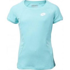 Koszulka tenisowa damska z krótkim rekawem Lotto squadra tee. Niebieskie bluzki damskie Lotto, xs, bez wzorów, sportowe, bez kołnierzyka, bez ramiączek. Za 85.00 zł.