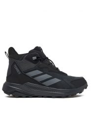 Adidas Trekkingi Terrex Anylander Leather Mid Hiking KJ5212 Czarny. Czarne botki męskie Adidas, bez wzorów, ze skóry, bez obcasa, bez zapięcia. Za 439.99 zł.