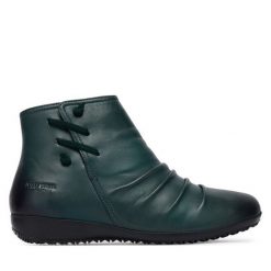 Botki Josef Seibel. Czerwone botki damskie Josef Seibel, bez wzorów, bez obcasa, na płaskiej podeszwie, bez zapięcia. Za 379.99 zł.
