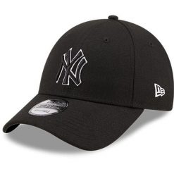 Czapka z daszkiem New York Yankees POP Outline 9Forty. Czarne czapki damskie New Era, bez wzorów, sportowe. Za 170.50 zł.