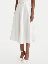 Elisabetta Franchi Spódnica midi GO-156-61E2-V320 Biały Regular Fit. Białe spódnice damskie Elisabetta Franchi, bez wzorów, z syntetyku, midi. Za 1,359.00 zł.