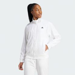 Bluza Tennis Walk-On. Białe bluzy damskie Adidas, l, bez wzorów, z materiału, sportowe, bez ramiączek, bez kaptura. Za 349.00 zł.