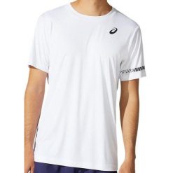Koszulka sportowa męska Asics Court SS Tee. Białe koszulki sportowe męskie Asics, l, bez wzorów, bez ramiączek, tenisowe. Za 165.00 zł.