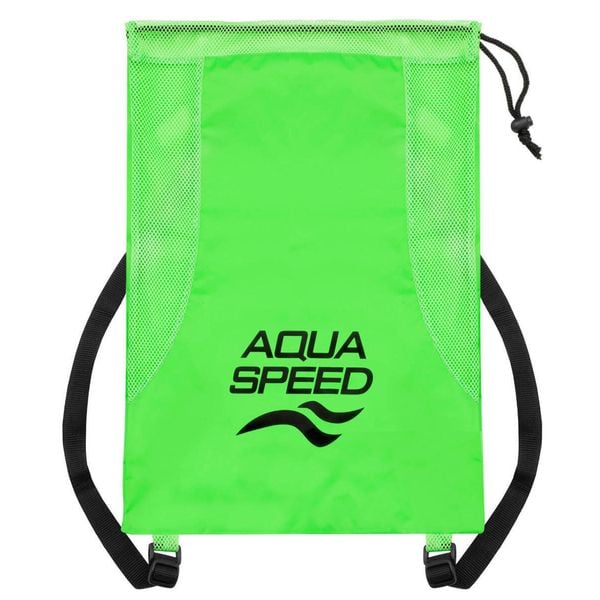 Worek na sprzęt plecak Aqua Speed Mesh Backpack. Czarne plecaki męskie Aqua-Speed, bez wzorów, z meshu, sportowe. Za 39.99 zł.