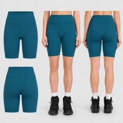 SPODENKI DAMSKIE 4F LEGGINSY KRÓTKIE KOLARKI KRÓTKIE KOLOR ZIELONY. Zielone legginsy damskie 4F, bez wzorów, z materiału. Za 99.99 zł.