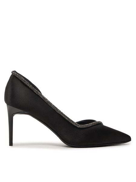 Max Mara Szpilki Pumpcrystal80 24245263916 Czarny. Czarne szpilki damskie Max Mara, bez wzorów, z materiału, bez obcasa, na szpilce, bez zapięcia. Za 1,439.00 zł.