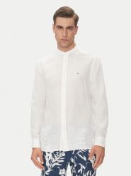 Tommy Hilfiger Koszula MW0MW39271 Biały Regular Fit. Białe koszule męskie Tommy Hilfiger, m, bez wzorów, ze lnu, bez kołnierzyka, bez ramiączek. Za 309.99 zł.