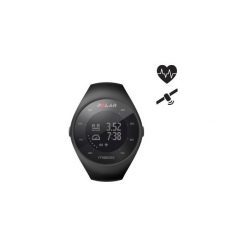 Zegarek do biegania GPS z czujnikiem kardio M200 (M/L). Czarne zegarki męskie Polar, bez wzorów. Za 499.99 zł.