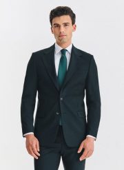 PAKO LORENTE - Wełniana zielona marynarka garniturowa. Zielone garnitury męskie Pako Lorente, bez wzorów, z wełny, biznesowe, bez kołnierzyka, bez ramiączek. Za 1,699.99 zł.