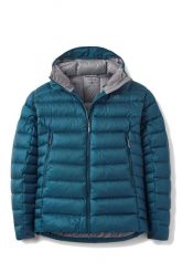 Kurtka trekkingowa puchowa męska Electron Pro Hoody. Niebieskie kurtki męskie RAB, m, bez wzorów, z puchu, z kapturem. Za 1,419.99 zł.