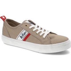 Beżowe Trampki Lee Cooper Modne Buty Damskie. Brązowe trampki i tenisówki damskie Lee Cooper, z aplikacjami, z materiału, bez zapięcia. Za 99.99 zł.