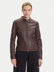 Desigual Kurtka z imitacji skóry Basic 25WWEW43 Brązowy Regular Fit. Brązowe kurtki damskie Desigual, xs, bez wzorów, ze skóry, bez kaptura. Za 339.99 zł.