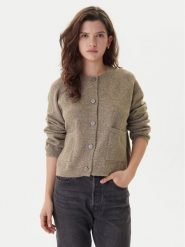 ONLY Kardigan Piemonte 15344118 Beżowy Regular Fit. Brązowe kardigany damskie ONLY, l, bez wzorów, z syntetyku, bez kołnierzyka. Za 169.99 zł.