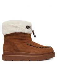 Guess Śniegowce FLFKEN LEA10 Brązowy jasny. Brązowe śniegowce damskie Guess, ze skóry, bez zapięcia. Za 714.99 zł.