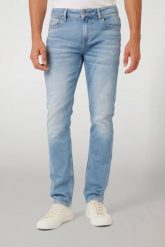 GUESS Błękitne męskie spodnie jeansowe Angels. Niebieskie jeansy męskie Guess, z bawełny. W wyprzedaży za 259.99 zł.