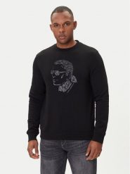 KARL LAGERFELD Bluza 705042 554910 Czarny Regular Fit. Czarne bluzy męskie KARL LAGERFELD, m, bez wzorów, z bawełny, bez ramiączek, bez kaptura. Za 629.99 zł.