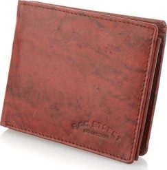 Bag Street WIŚNIOWY MĘSKI SKÓRZANY PORTFEL 992C BAG STREET 553. Czerwone portfele męskie Bag Street, bez wzorów. Za 48.39 zł.