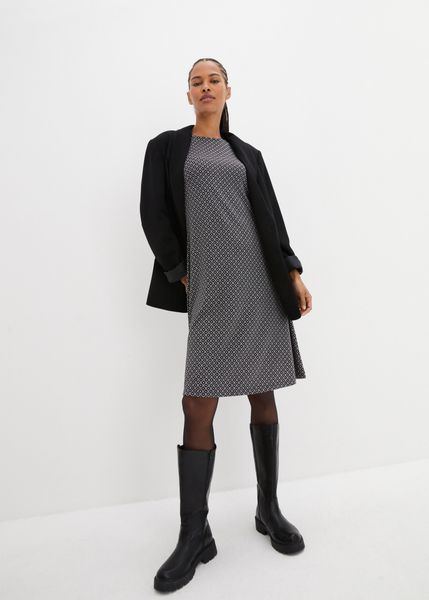 Sukienka Punto di Roma w żakardowy wzór, z materiału z domieszką wiskozy. Czerwone sukienki damskie bonprix, bez wzorów, z wiskozy, bez kołnierzyka, bez ramiączek, midi. Za 124.99 zł.