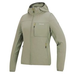 Damska bluza polarowa z kapturem i zamkiem błyskawicznym Kemilia. Brązowe bluzy damskie Regatta, bez wzorów, z elastanu, bez ramiączek, z kapturem. Za 229.99 zł.