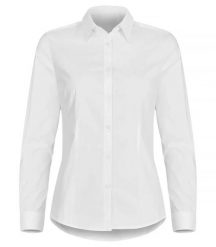 Clique Stretch Shirt L/S Women – koszula stretch z długim rękawem – White. Białe koszule damskie CLIQUE, l, bez wzorów, z bawełny, bez kołnierzyka, bez ramiączek. Za 202.48 zł.