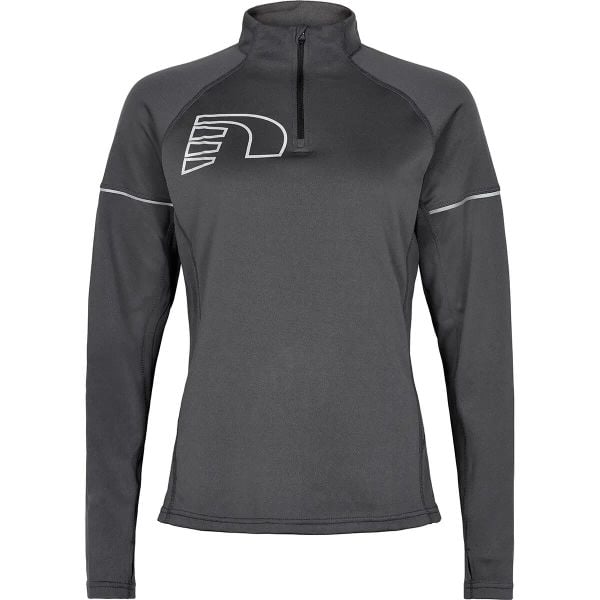 Bluza damska Newline core zip neck. Szare bluzy damskie Newline, na jesień, m, bez wzorów, z materiału, eleganckie, bez ramiączek, bez kaptura. Za 254.60 zł.