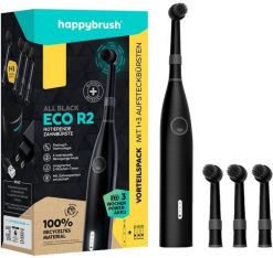 Szczoteczka Happybrush ECO* R2 Allblack + 3 Refills, Szczoteczka elektryczna(czarna). Czarne szczoteczki elektryczne Happybrush. Za 292.99 zł.