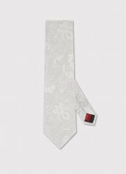 PAKO LORENTE – Jedwabny szary krawat męski. Szare krawaty i muchy Pako Lorente, bez wzorów, z jedwabiu, eleganckie. Za 149.99 zł.