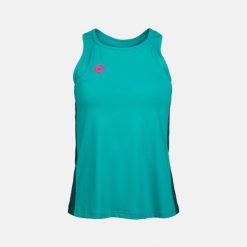 Koszulka CANTAL TOP | Lekka, oddychająca i szybkoschnąca do gry w padla. Czerwone bluzki damskie IZAS, bez wzorów, z materiału, eleganckie, bez kołnierzyka, bez ramiączek. Za 160.83 zł.