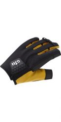 Rękawiczki żeglarskie Pro Gloves, krótkie palce, czarne. Czarne rękawiczki męskie GILL, bez wzorów. Za 258.35 zł.