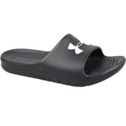 Klapki na basen męskie Under Armour Core Pth Sl. Czarne klapki męskie Under Armour, bez wzorów, z materiału, bez zapięcia. W wyprzedaży za 117.25 zł.