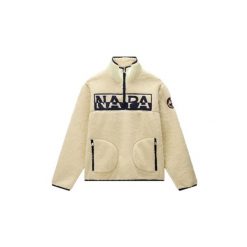 Polarowa kurtka z kapturem na zamek Napapijri Archive. Brązowe kurtki męskie Napapijri, s, bez wzorów, z materiału, eleganckie, z kapturem. Za 664.00 zł.