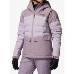 Kurtka narciarska damska Columbia Glacier Ridge Down Jacket - shale purple S. Fioletowe kurtki sportowe damskie Columbia, na zimę, s, bez wzorów, bez ramiączek, bez kaptura, narciarskie. Za 990.09 zł.