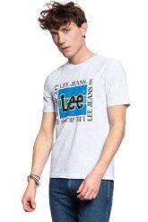 LEE T SHIRT RETRO LOGO TEE SHARP GREY MELE L60YFE03 112113644. Szare t-shirty męskie Lee, l, bez wzorów, bez kołnierzyka, bez ramiączek. Za 69.99 zł.