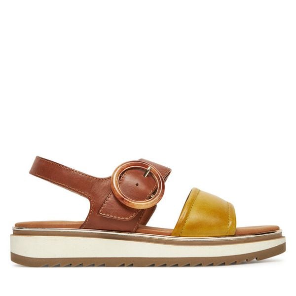 Sandały Marco Tozzi. Zielone sandały damskie Marco Tozzi, bez wzorów, bez obcasa, na płaskiej podeszwie, bez zapięcia. Za 199.99 zł.