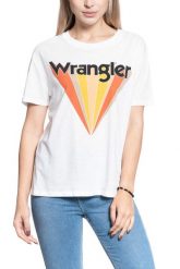 T-SHIRT DAMSKI WRANGLER BOYFRIEND TEE OFFWHITE W7019EA02 112130896. T-shirty damskie Wrangler, s, bez wzorów, bez kołnierzyka, bez ramiączek. W wyprzedaży za 39.99 zł.