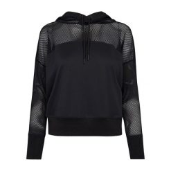 Damska bluza z kapturem Urban Classic Mesh. Czarne bluzy damskie Urban Classics, bez wzorów, z meshu, bez ramiączek, z kapturem. Za 183.50 zł.