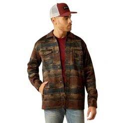 Kurtka z nadrukiem Ariat Caldwell. Brązowe kurtki męskie Ariat, s, bez wzorów, z materiału, eleganckie, bez kaptura. Za 476.00 zł.