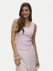 Vero Moda Top Chole 10344951 Różowy Regular Fit. Czerwone topy damskie Vero Moda, m, bez wzorów, z bawełny, bez kołnierzyka, bez ramiączek. Za 69.99 zł.