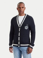 Guess Kardigan Z6YR01 Z1151 Granatowy Regular Fit. Niebieskie swetry męskie Guess, m, z aplikacjami, z wiskozy, bez kołnierzyka, bez ramiączek. Za 474.99 zł.