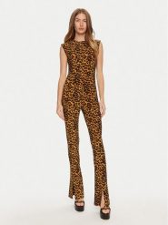 NORMA KAMALI Kombinezon KK422JPL045438 Brązowy Slim Fit. Brązowe sukienki damskie Norma Kamali, l, bez wzorów, z syntetyku, bez kołnierzyka, bez ramiączek. Za 719.99 zł.