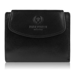 Portfel damski czarny PAOLO PERUZZI RFID T-12-BL. Czarne portfele damskie Paolo Peruzzi, ze skóry. Za 69.99 zł.