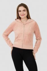 JUICY COUTURE Beżowa bluza Heritage Robyn Hoodie. Brązowe bluzy damskie Juicy Couture, s, bez wzorów, bez ramiączek, bez kaptura. W wyprzedaży za 421.99 zł.