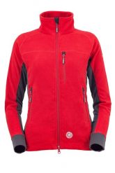 Bluza polarowa trekkingowa damska Milo Anas Lady. Czerwone bluzy damskie Milo, s, bez wzorów, z materiału, klasyczne, bez ramiączek, bez kaptura. Za 197.30 zł.