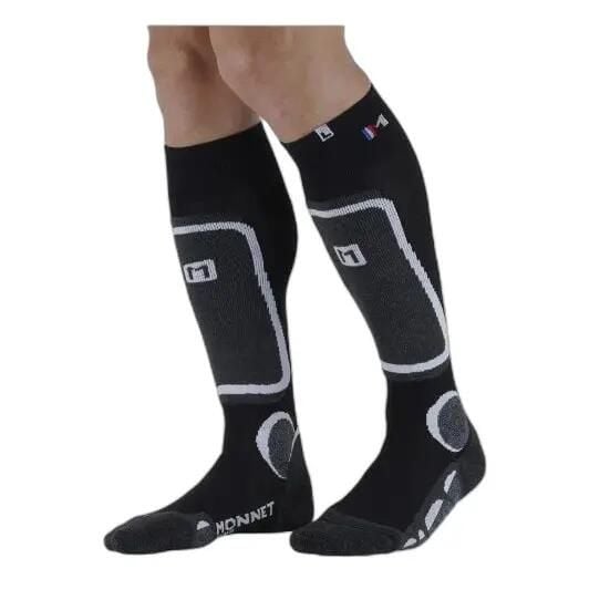 Skarpetki Monnet Backside+. Szare skarpetki damskie MONNET, bez wzorów, z materiału. Za 122.50 zł.
