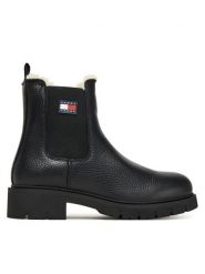 Tommy Jeans Sztyblety Tjw Chelsea Boot Wl EN0EN02826 Czarny. Czarne botki damskie Tommy Jeans, bez wzorów, z jeansu, bez obcasa, na płaskiej podeszwie, bez zapięcia. Za 519.99 zł.