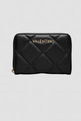 VALENTINO Czarny pikowany portfel Ocarina. Czarne portfele damskie Valentino by Mario Valentino. W wyprzedaży za 199.99 zł.