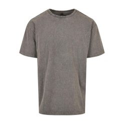 Koszulka Unisex Adult Acid Wash Heavy Oversized T-shirt. Szare bluzki damskie BUILD YOUR BRAND, s, bez wzorów, sportowe, bez kołnierzyka, bez ramiączek. Za 99.99 zł.