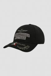 AERONAUTICA MILITARE Czarna czapka męska 3d Embroidered. Czarne czapki męskie Aeronautica Militare, bez wzorów. W wyprzedaży za 249.99 zł.