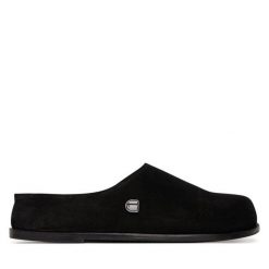 Klapki G-Star. Czarne klapki damskie G-Star, bez wzorów, retro, bez obcasa, bez zapięcia. Za 239.99 zł.
